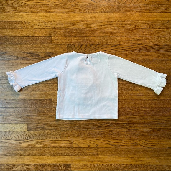 Mud Pie 4T Long Sleeve White Appliqué Santa Shirt - Picture 4 of 5